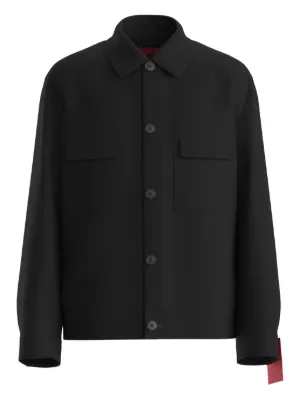 Ermenegildo Zegna ブラック Woolカシミヤジャケット Zegna ポケットディテール カシミアシャツ | ブラック | FARFETCH JP