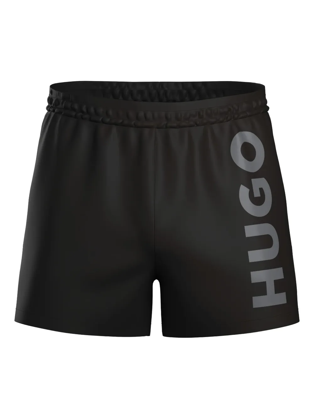 HUGO Badeshorts mit Logo-Print - Schwarz
