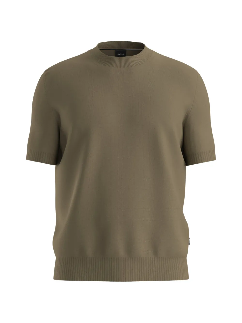 BOSS T-shirt a maniche corte a coste - Verde