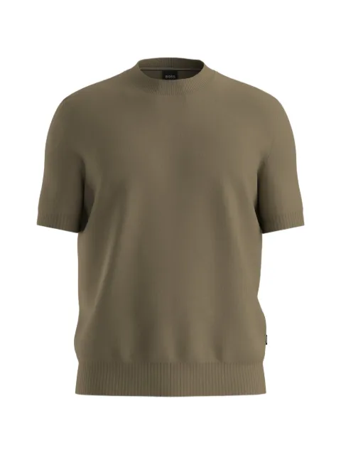 BOSS kortärmad ribbad t-shirt