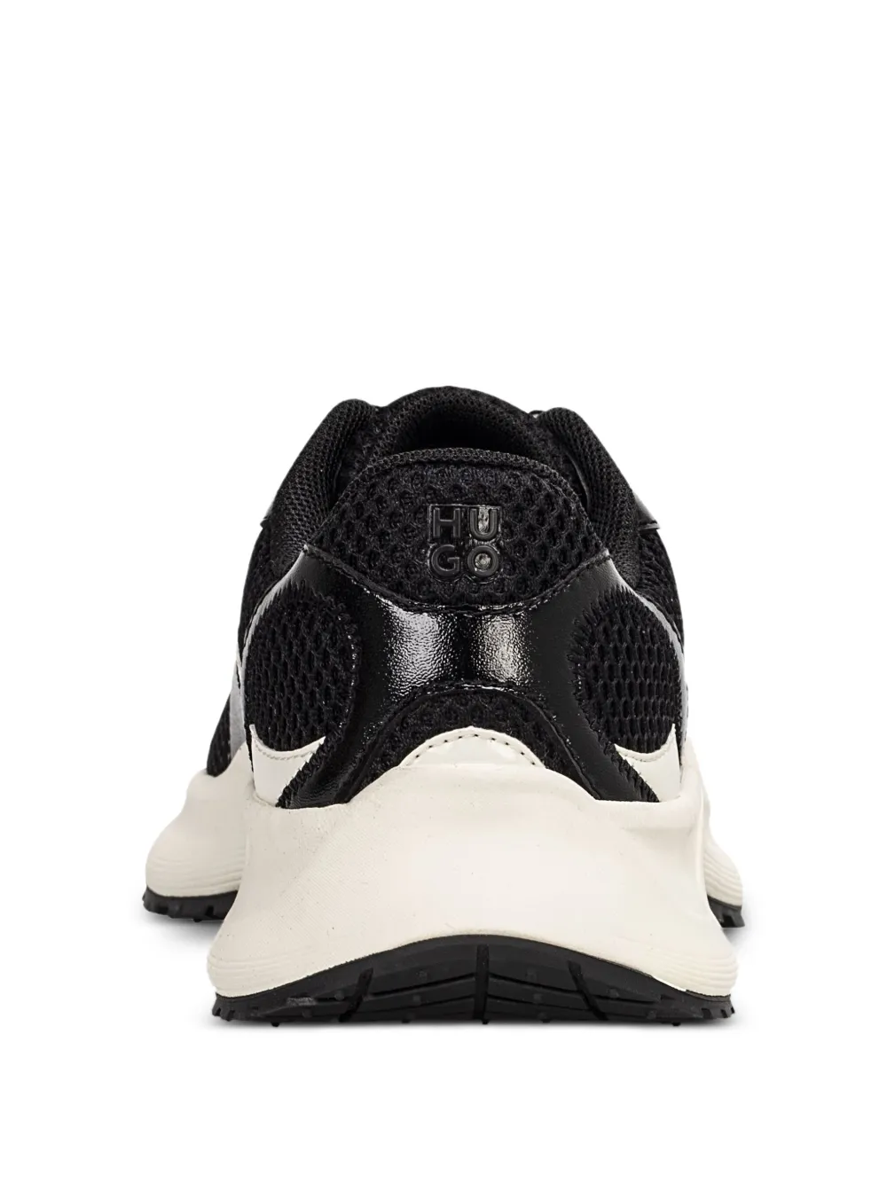 HUGO Sneakers met mesh vlakken Zwart