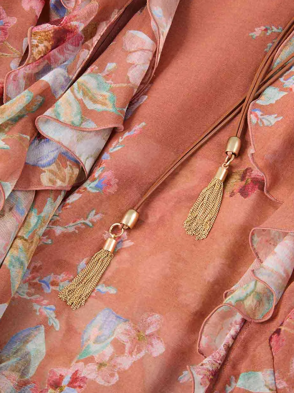 ZIMMERMANN ruffled awakened maxi skirt - Bruin