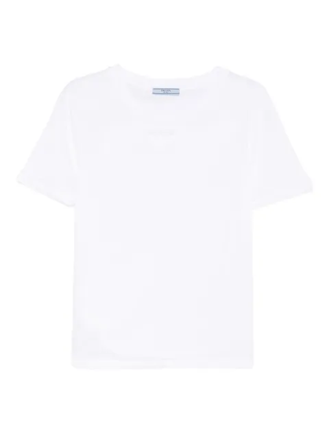 Prada triangle logo jersey T-shirt