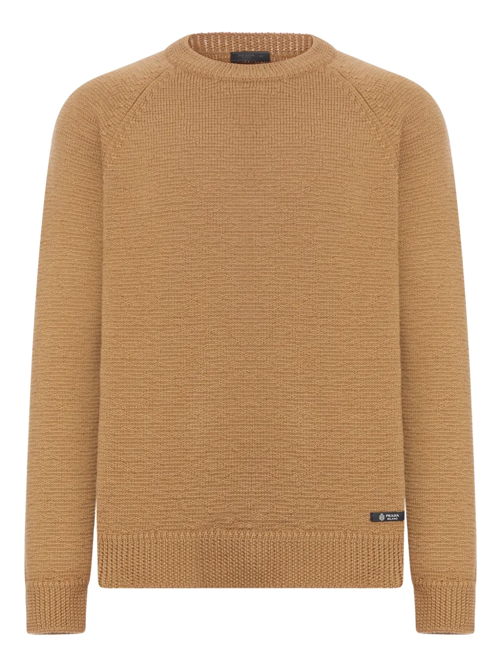 Prada sweater med trekantet logo og raglanærmer | brun | Image 1