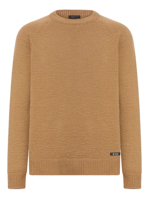 Prada raglan sleeve triangle logo sweater