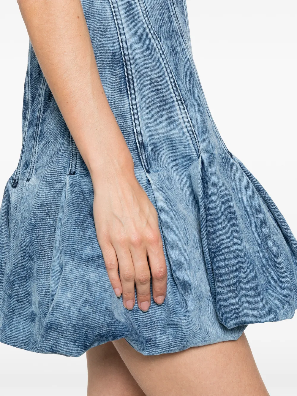 Marques'Almeida Geplooide jurk met acid-wassing Blauw
