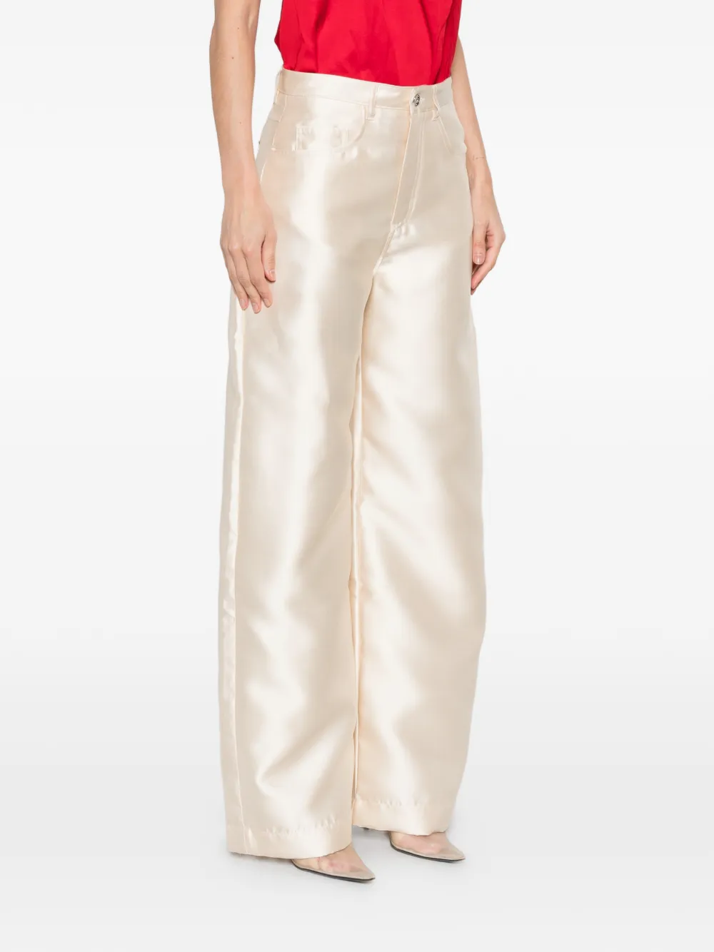  Marques'almeida Satin Trousers - Neutrals 