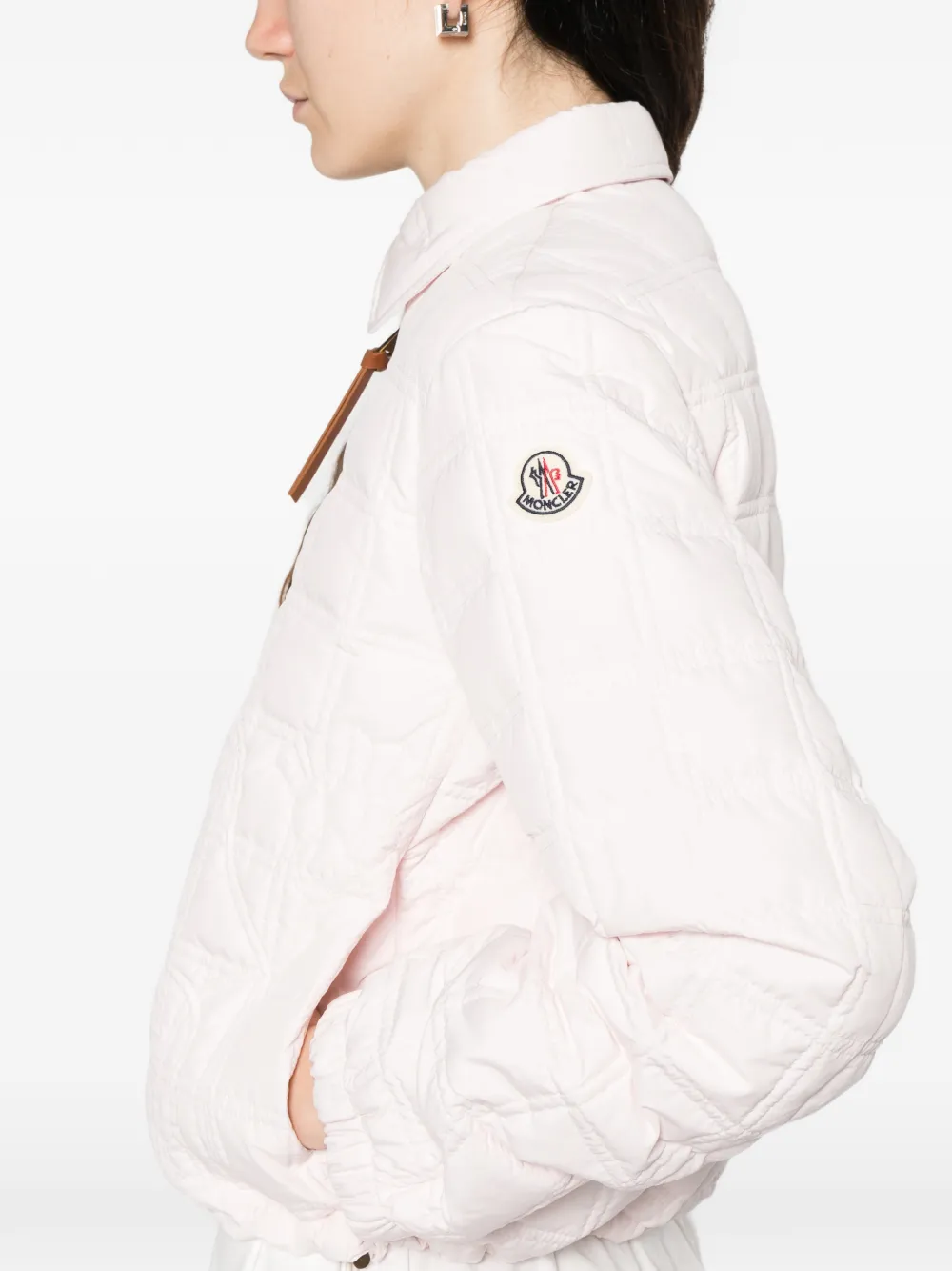 Moncler Jack met kraag en rits Roze