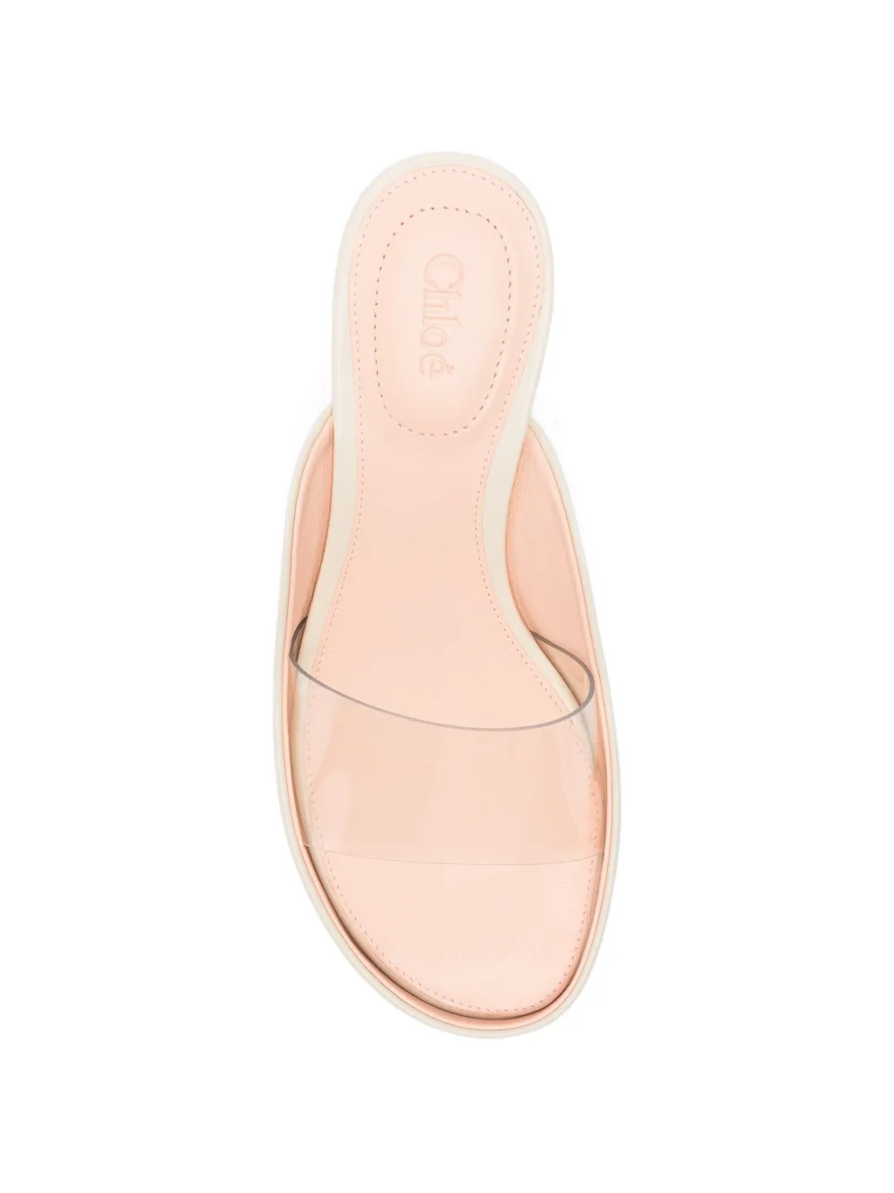 Chloé Junie muiltjes met doorzichtig bandje Wit