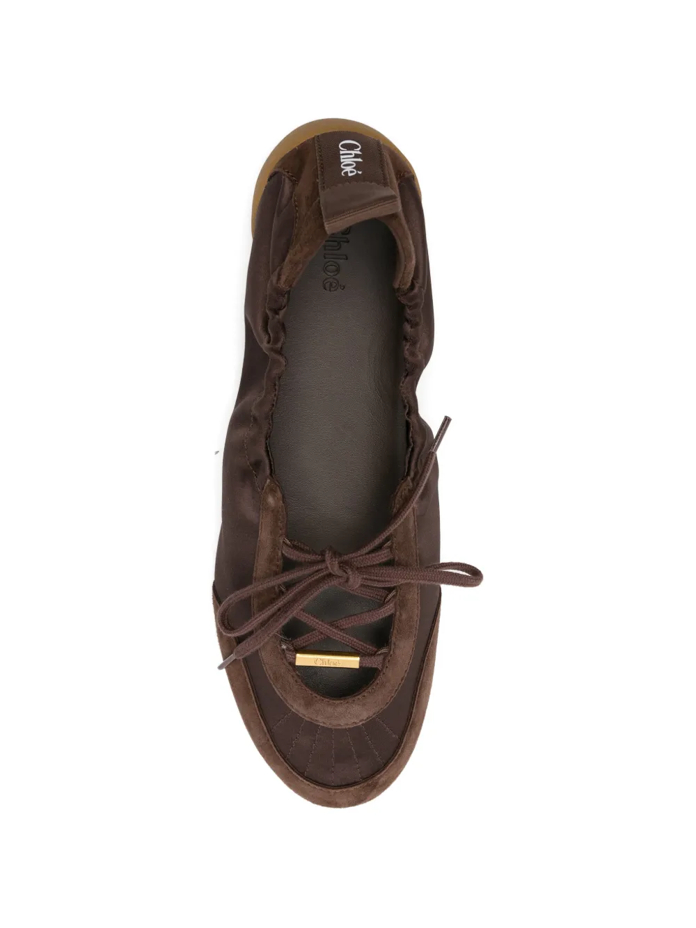 Chloé Kick lace-up ballet falts Bruin