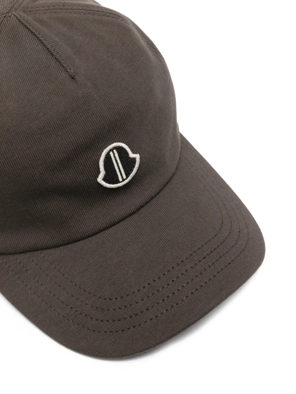 Moncler Honkbalpet met logo-applicatie Bruin