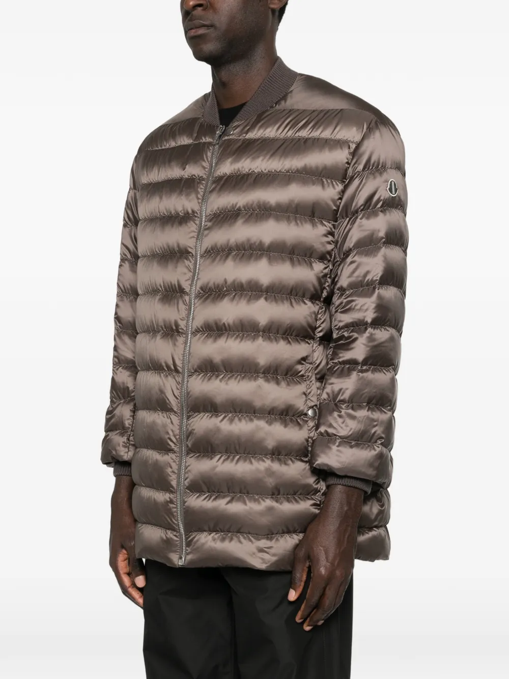 Moncler + Rick Owens Gewatteerd jack met rits Bruin