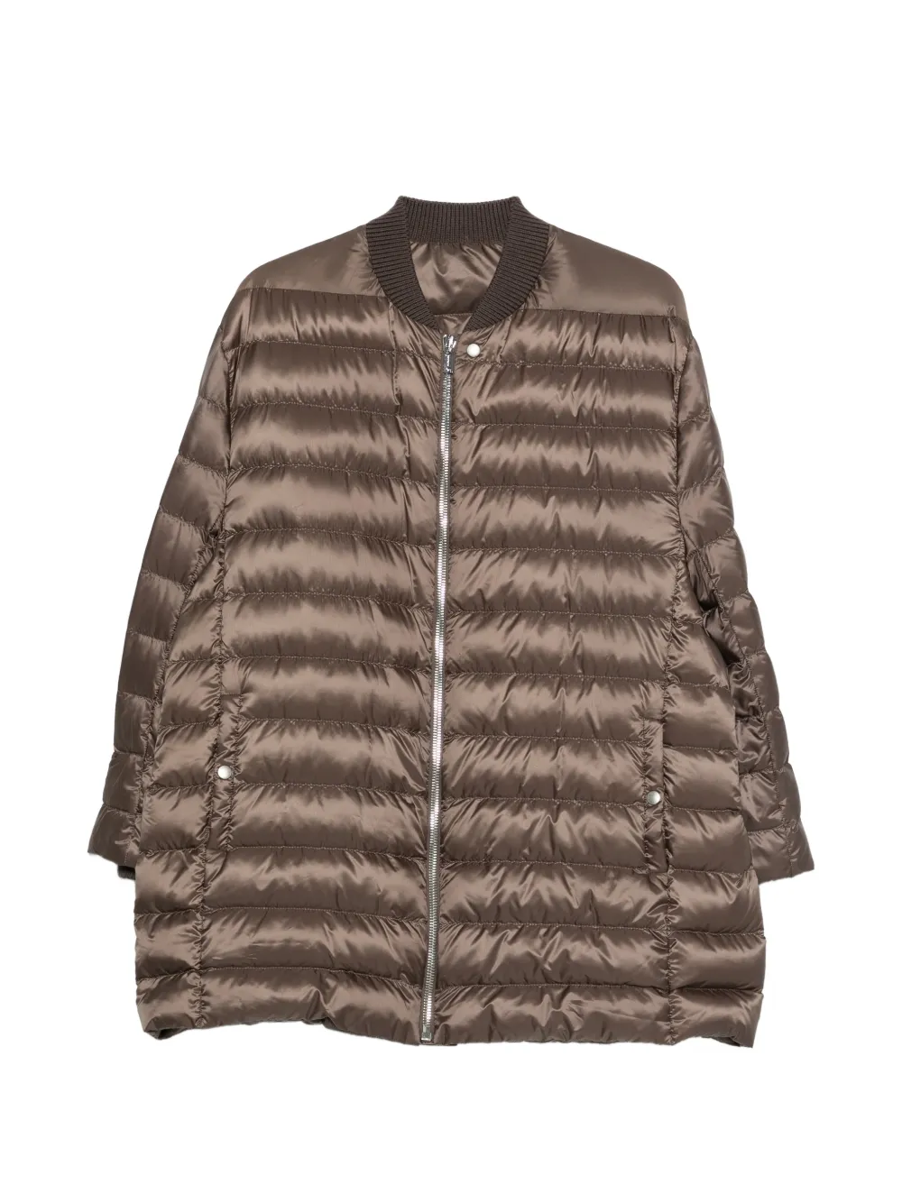 Moncler + Rick Owens Gewatteerd jack met rits Bruin