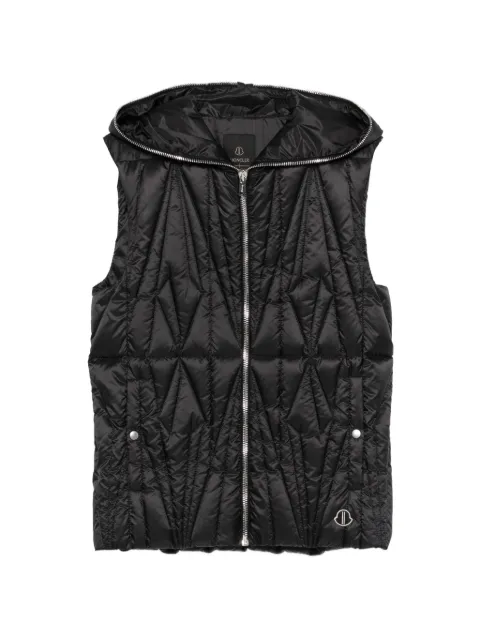 Moncler + Rick Owens hooded diamond quilted vest