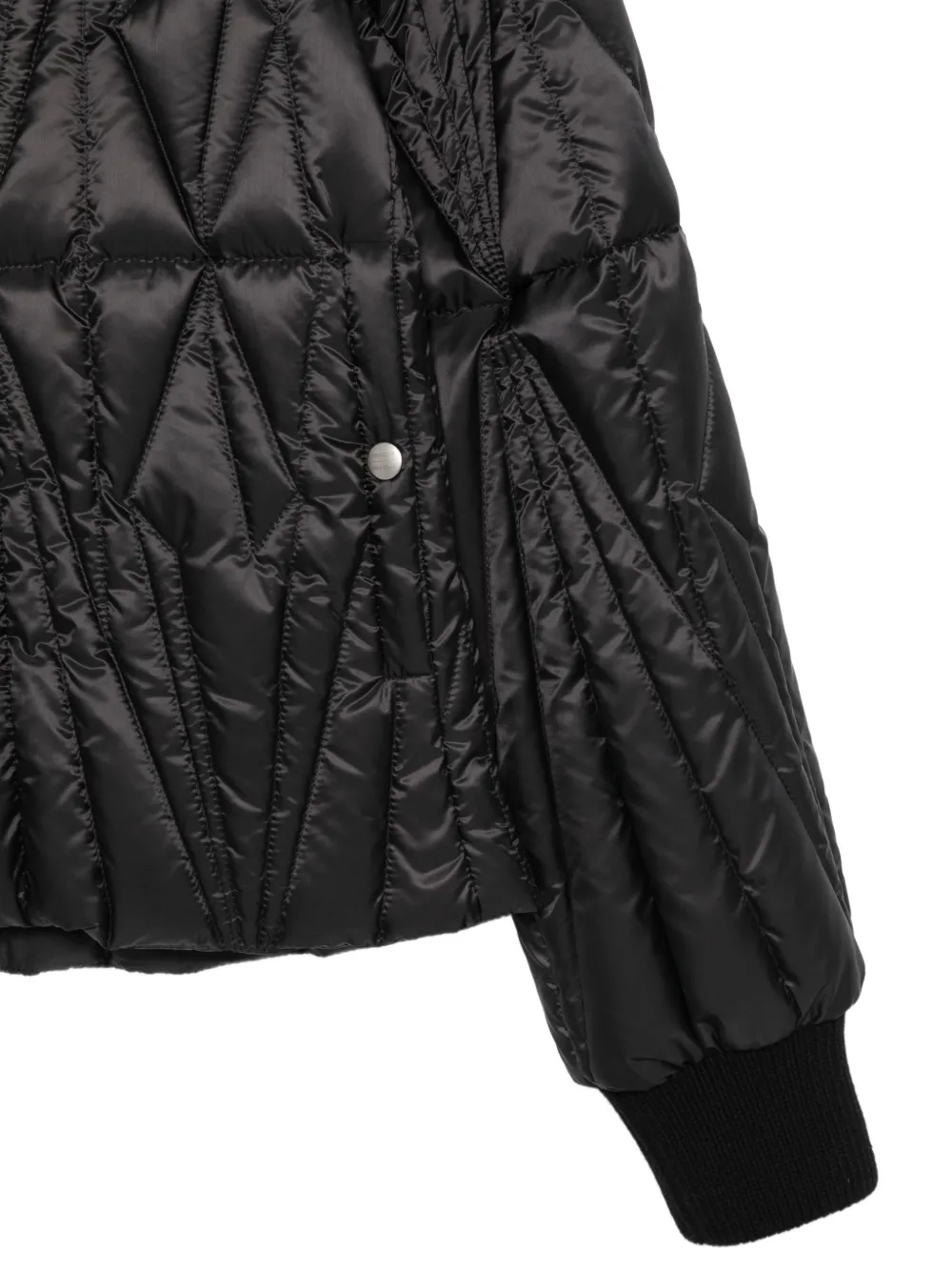 Moncler x Rick Owens Geocamo Flight gewatteerd jack Zwart