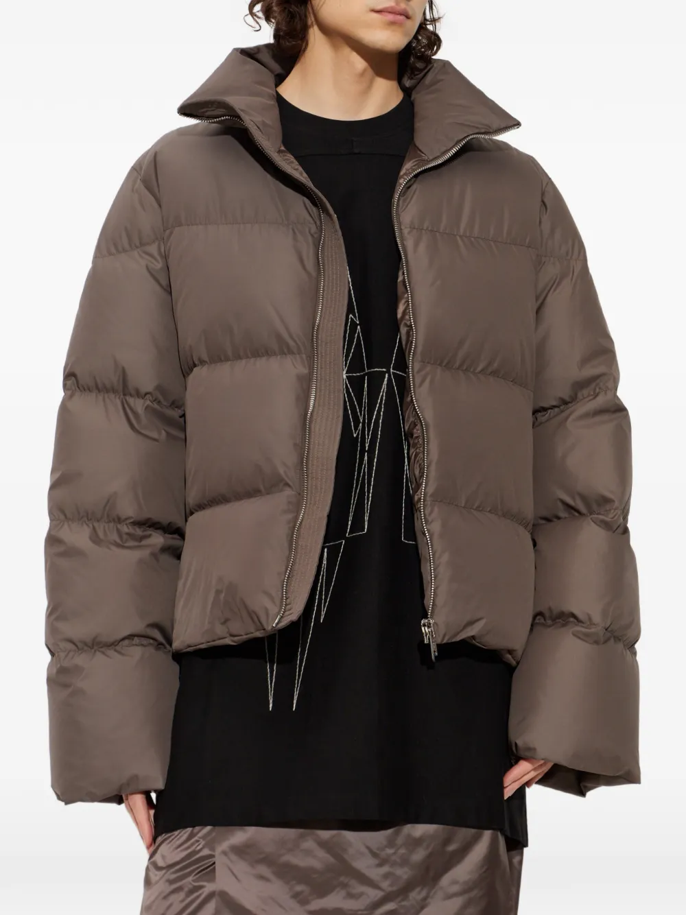 Moncler x Rick Owens gewatteerd jack Bruin
