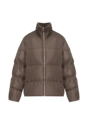 FENDI shearling-collar Ski Jacket | Brown | FARFETCH