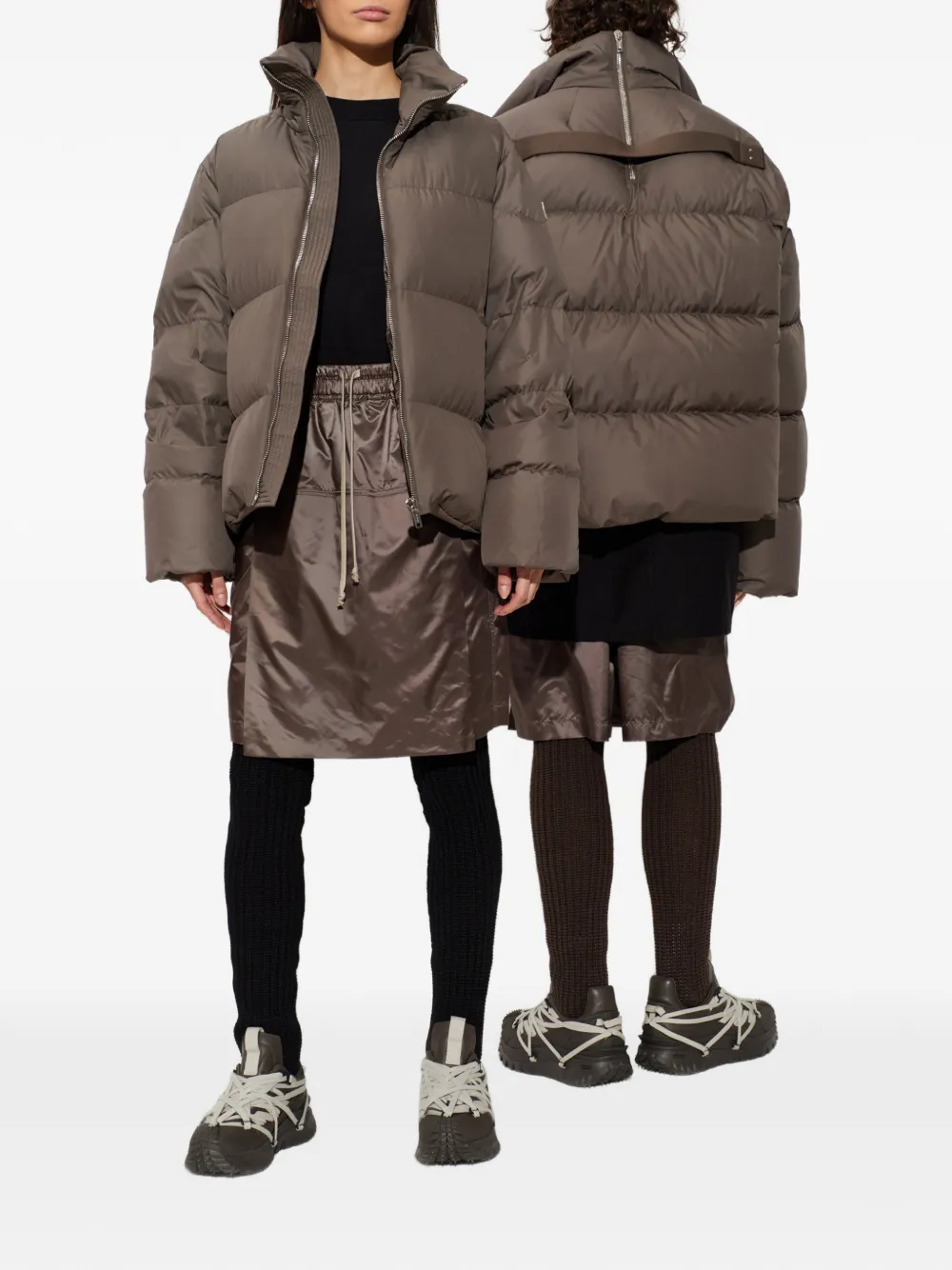 Moncler x Rick Owens gewatteerd jack Bruin