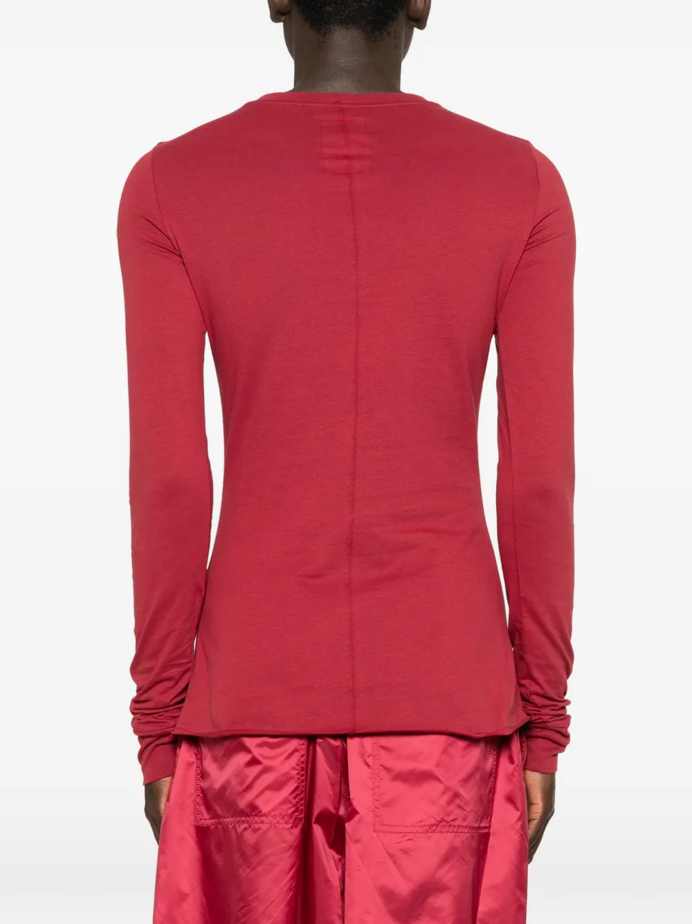 Moncler + Rick Owens T-shirt met geborduurde logopatch Rood