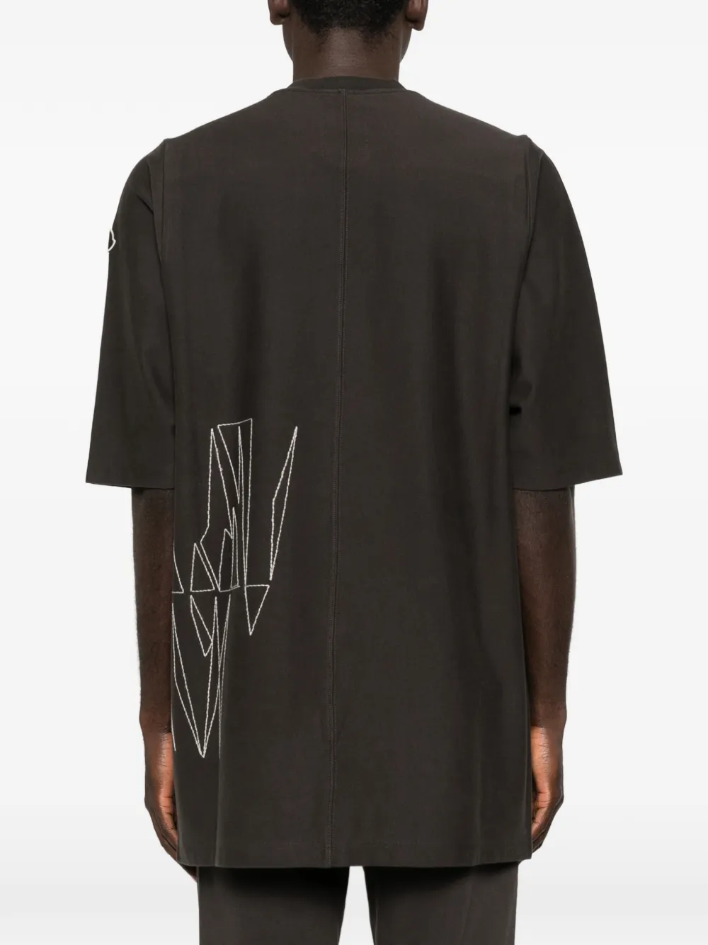Moncler Jumbo gebreid T-shirt met grafische print Bruin