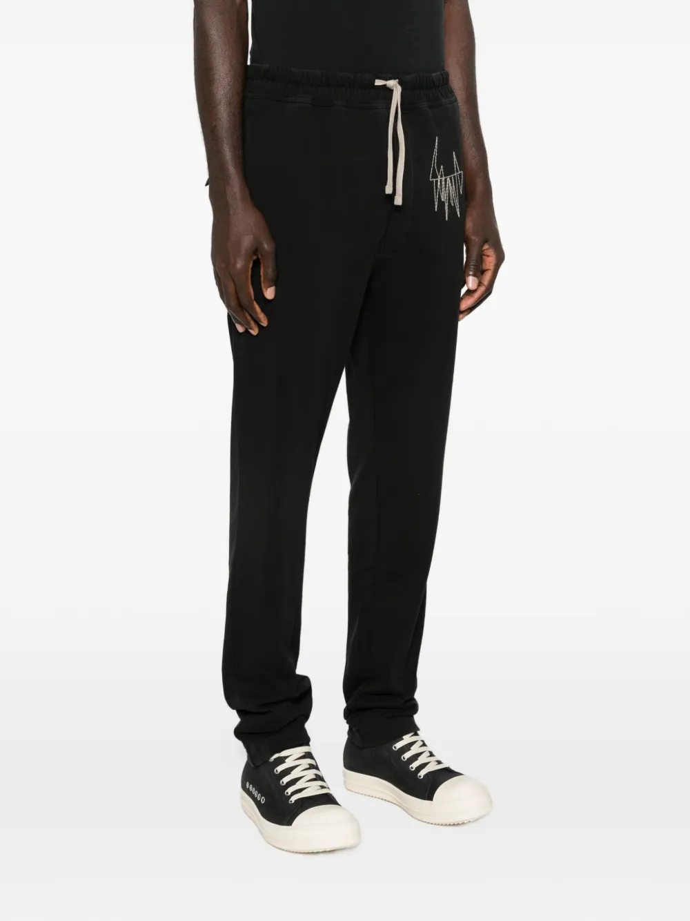 Moncler x Rick Owens skinny trainingsbroek met borduurwerk Zwart