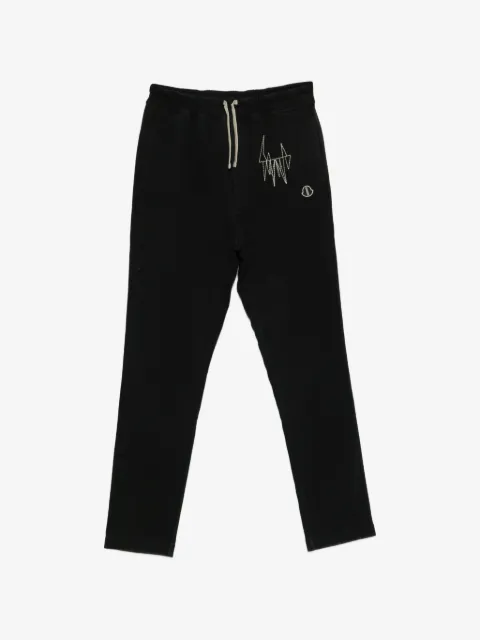 Moncler embroidered skinny track pants