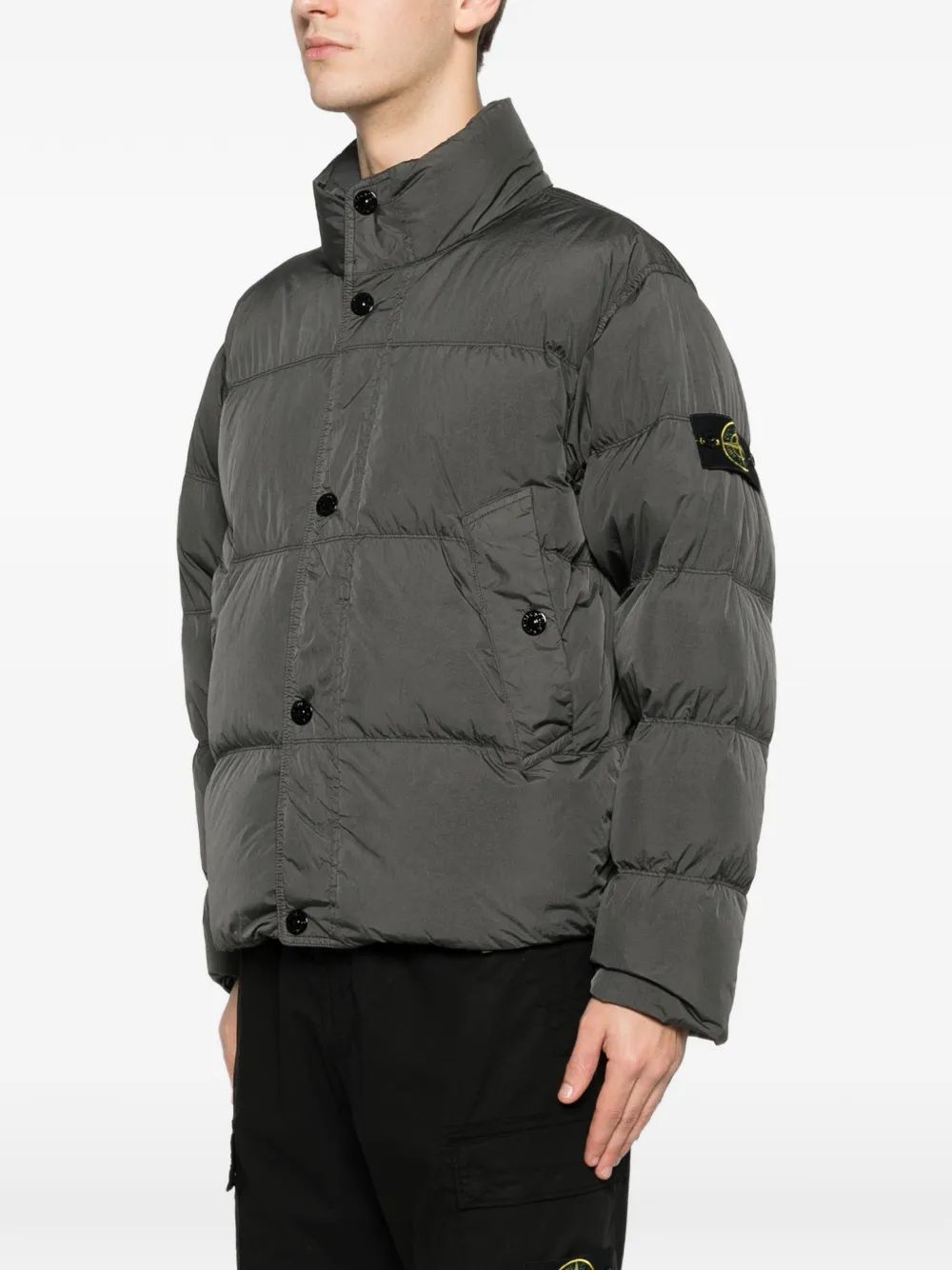 Stone Island Gewatteerd jack met rits Grijs