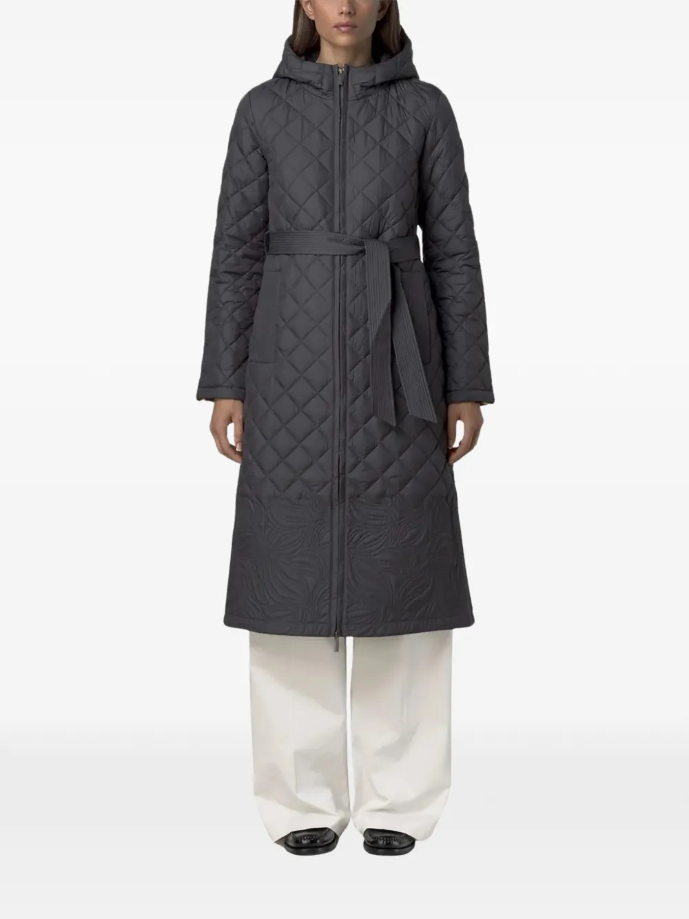 K-Way chamarra capitonada con capucha y cinturón | Chamarras capitonadas | Image 2