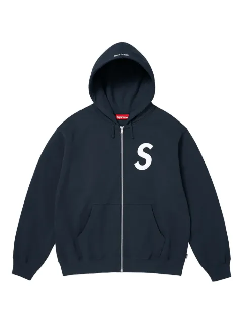 Supreme S logo拉链连帽衫