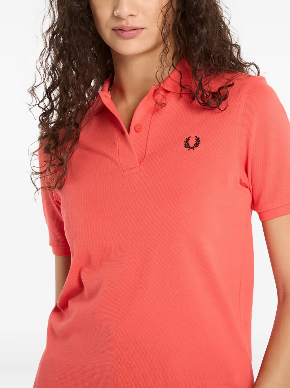 Fred Perry Logo-embroidered Polo Shirt In Red