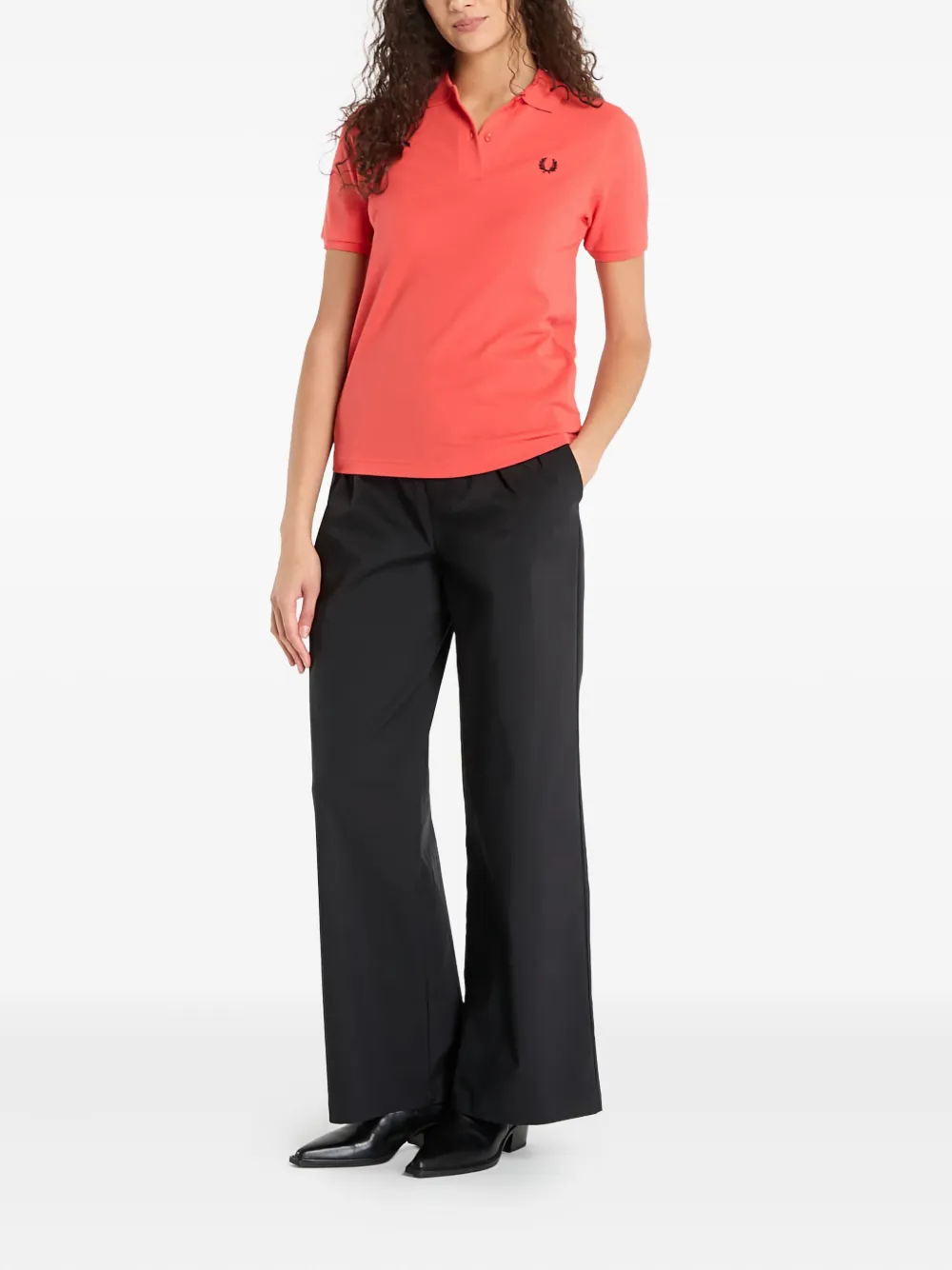 Fred Perry logo-embroidered polo shirt - Oranje