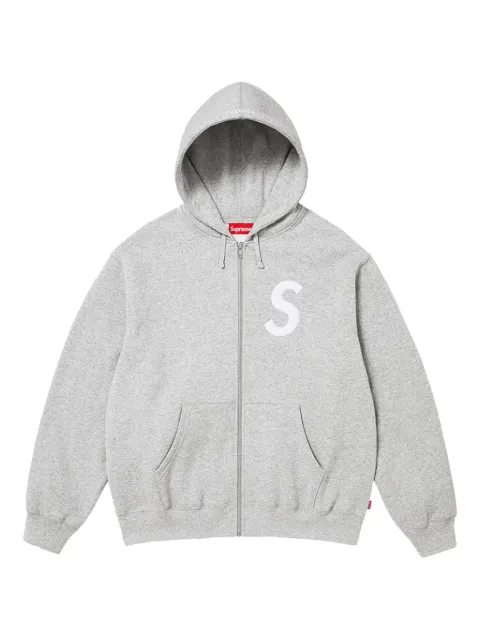 Supreme S logo拉链连帽衫