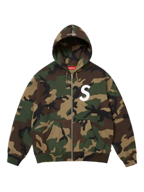 Supreme S logo zip-up hoodie