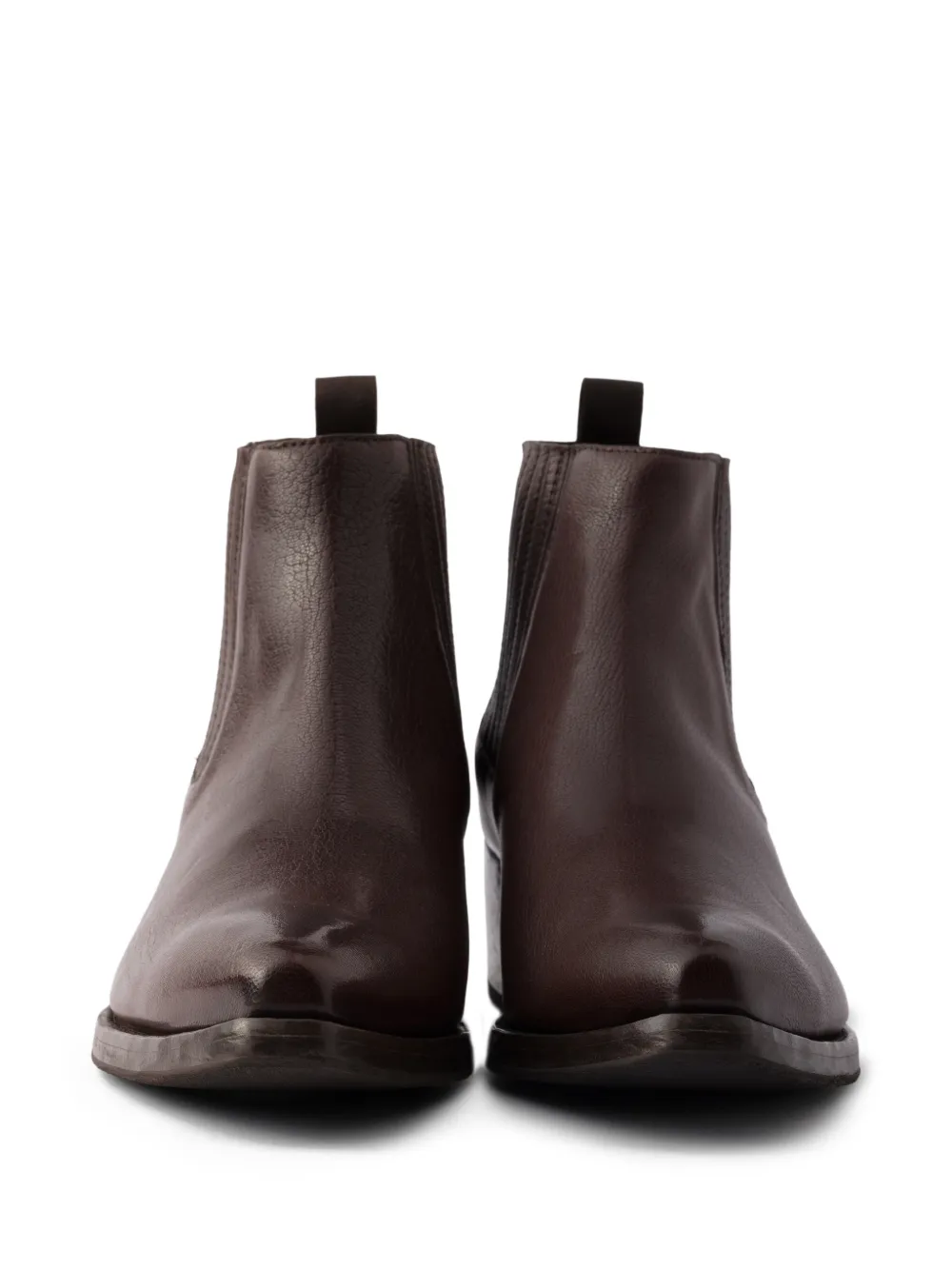 Prada 55mm leren Chelsea laarzen met ingezet detail Bruin