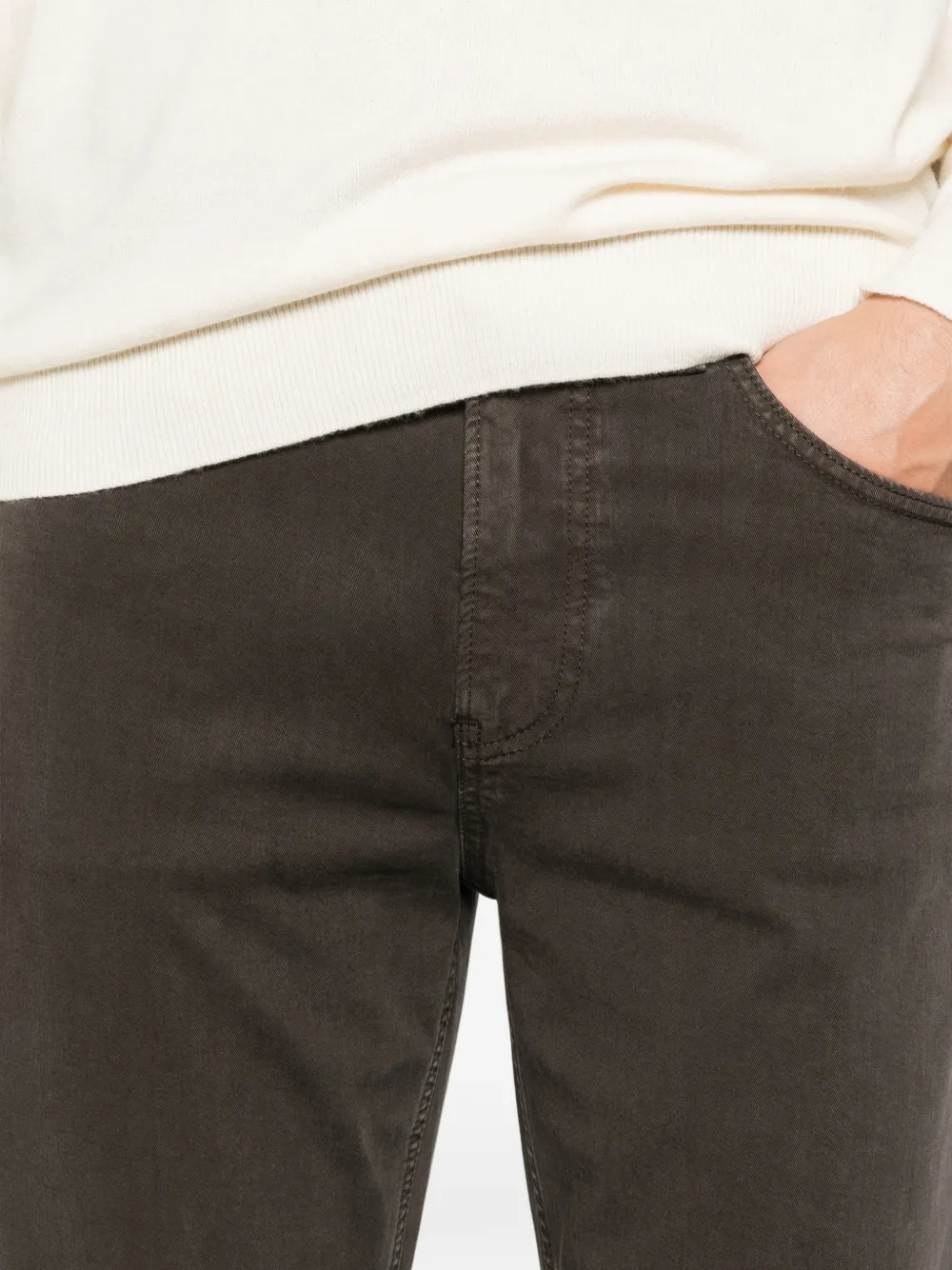 FRAME Modern straight broek Bruin