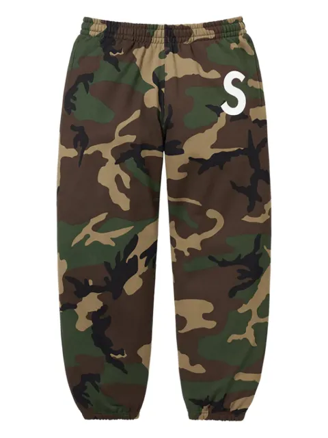 Supreme logo-print camouflage track pants