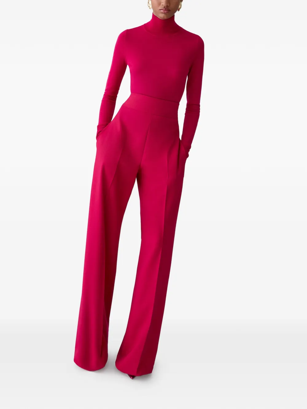 Carolina Herrera Coltrui met lange mouwen Rood