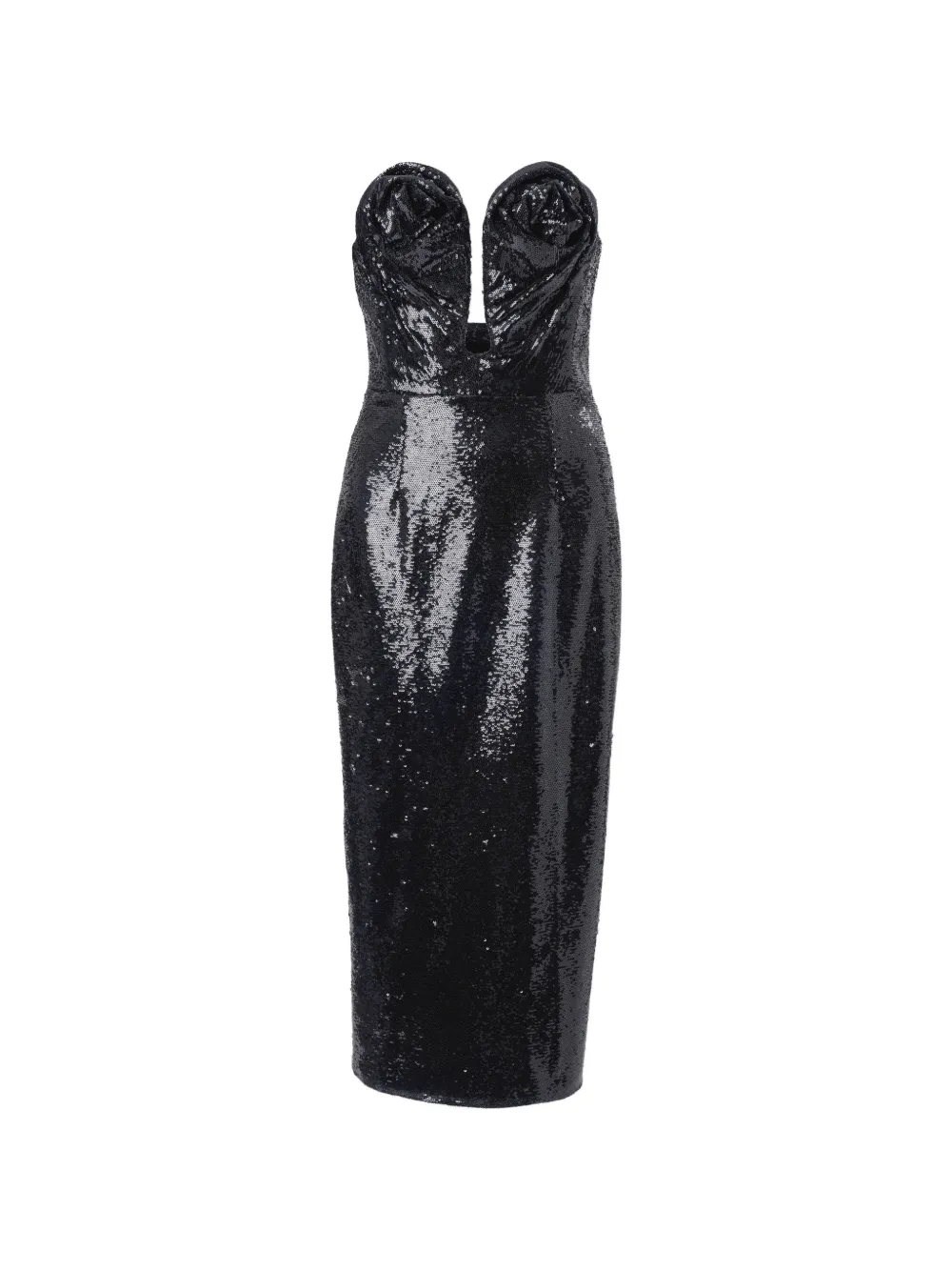 Carolina Herrera U-neck sequined midi dress - Nero