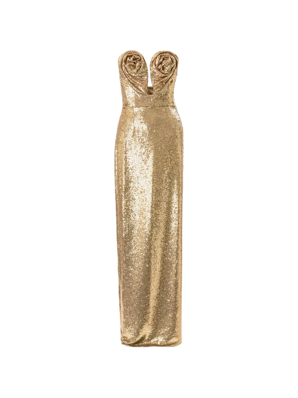 Carolina Herrera u-neck sequined maxi dress - Oro