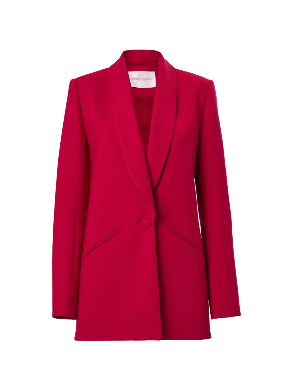 Carolina Herrera single-breasted shawl-collar blazer - Rosso