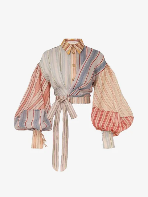 ZIMMERMANN Rebellion striped blouse