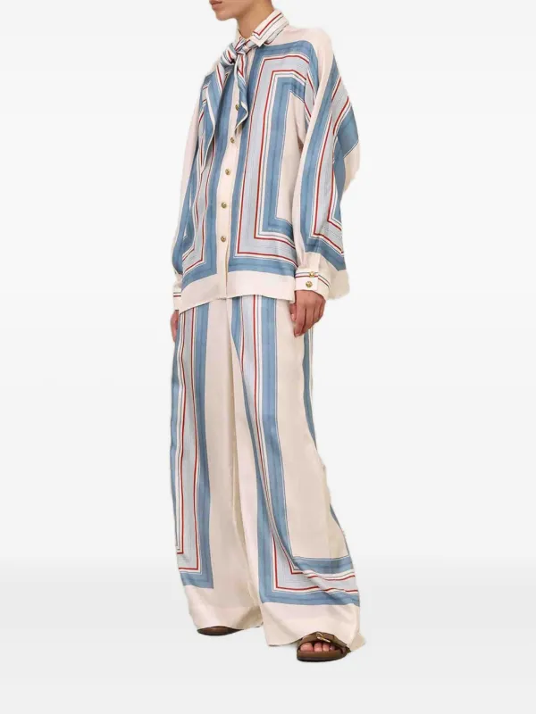 ZIMMERMANN Relaxed Scarf Shirt | Neutrals | FARFETCH RO