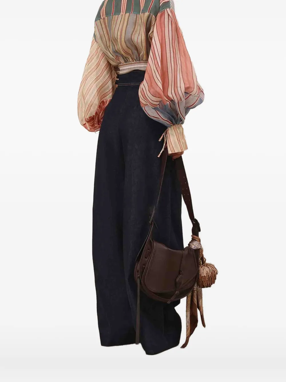 Zimmermann High-waist Rebellion Flared Jeans In Blue