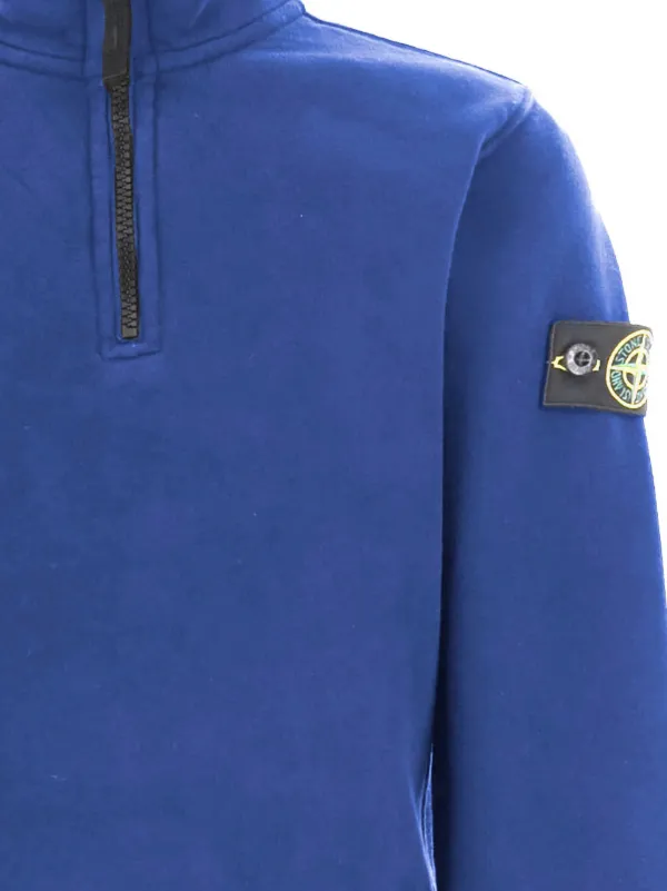 Stone Island Junior ハーフジップ スウェットシャツ | ブルー 