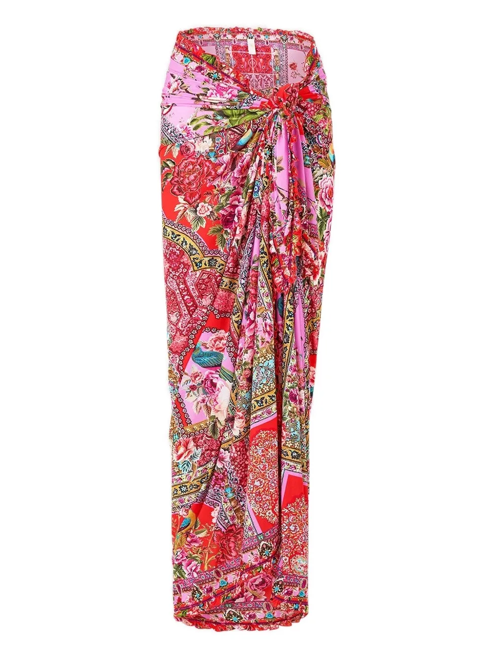 Camilla frill-edge sarong - Rot