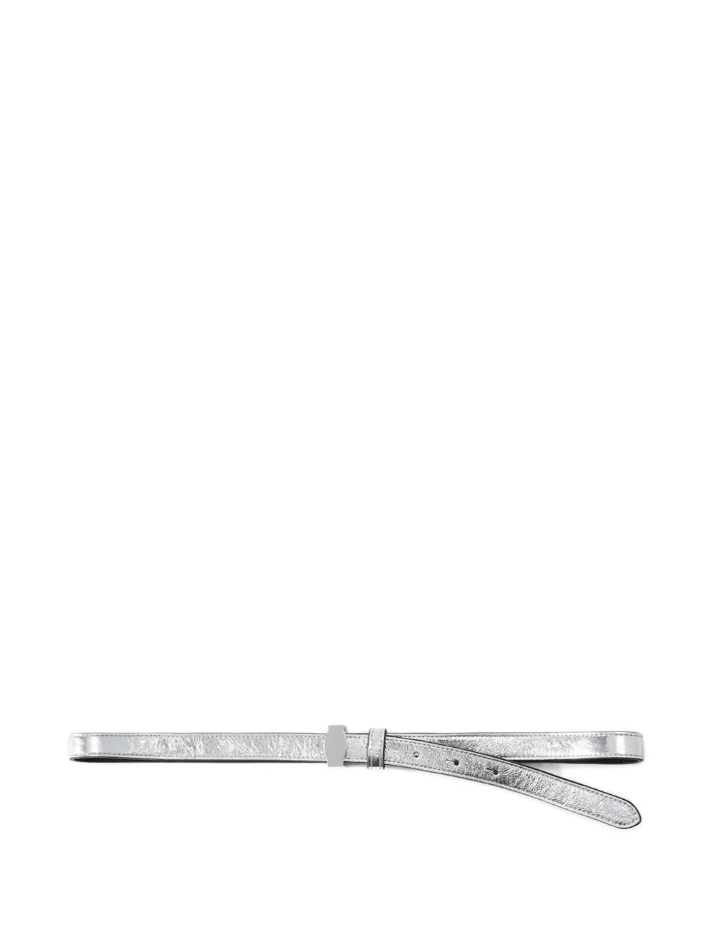 Veronica Beard Dash metallic leather belt - Silber