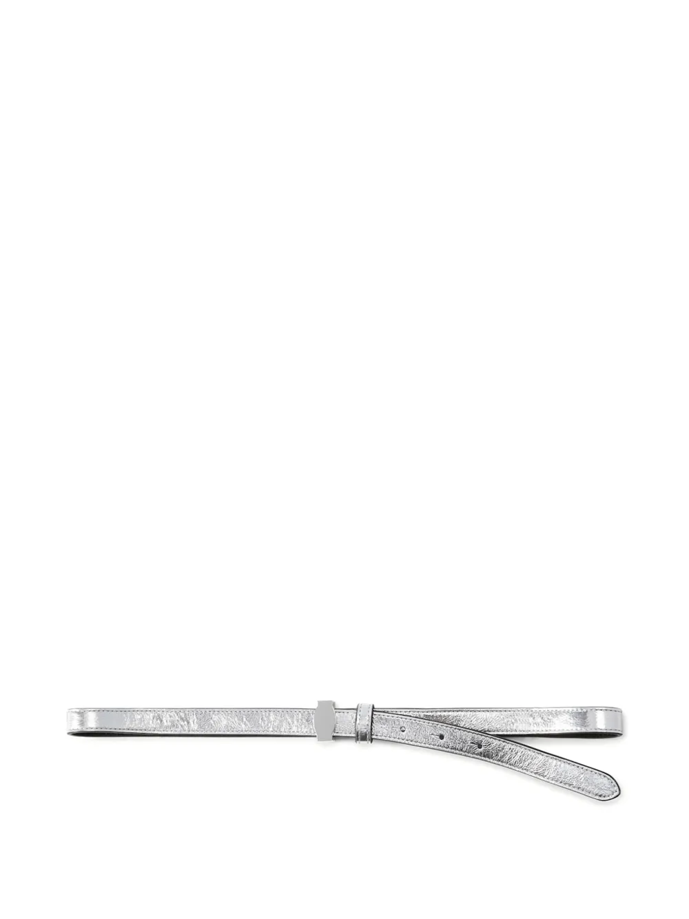 Veronica Beard Dash metallic leather belt - Argento