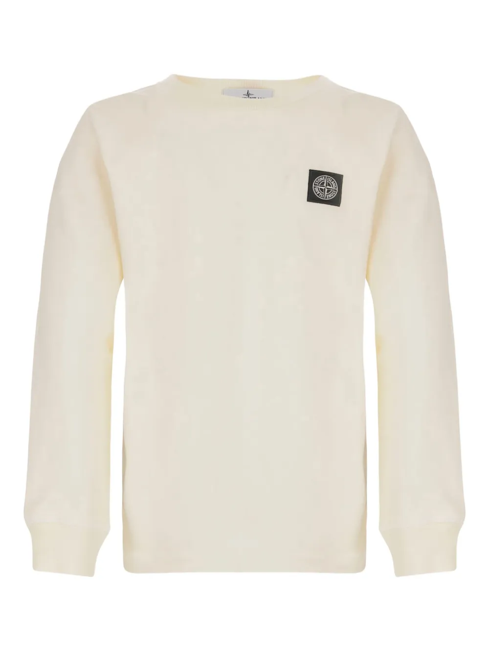 Stone Island Junior T-shirt girocollo con logo - Toni neutri