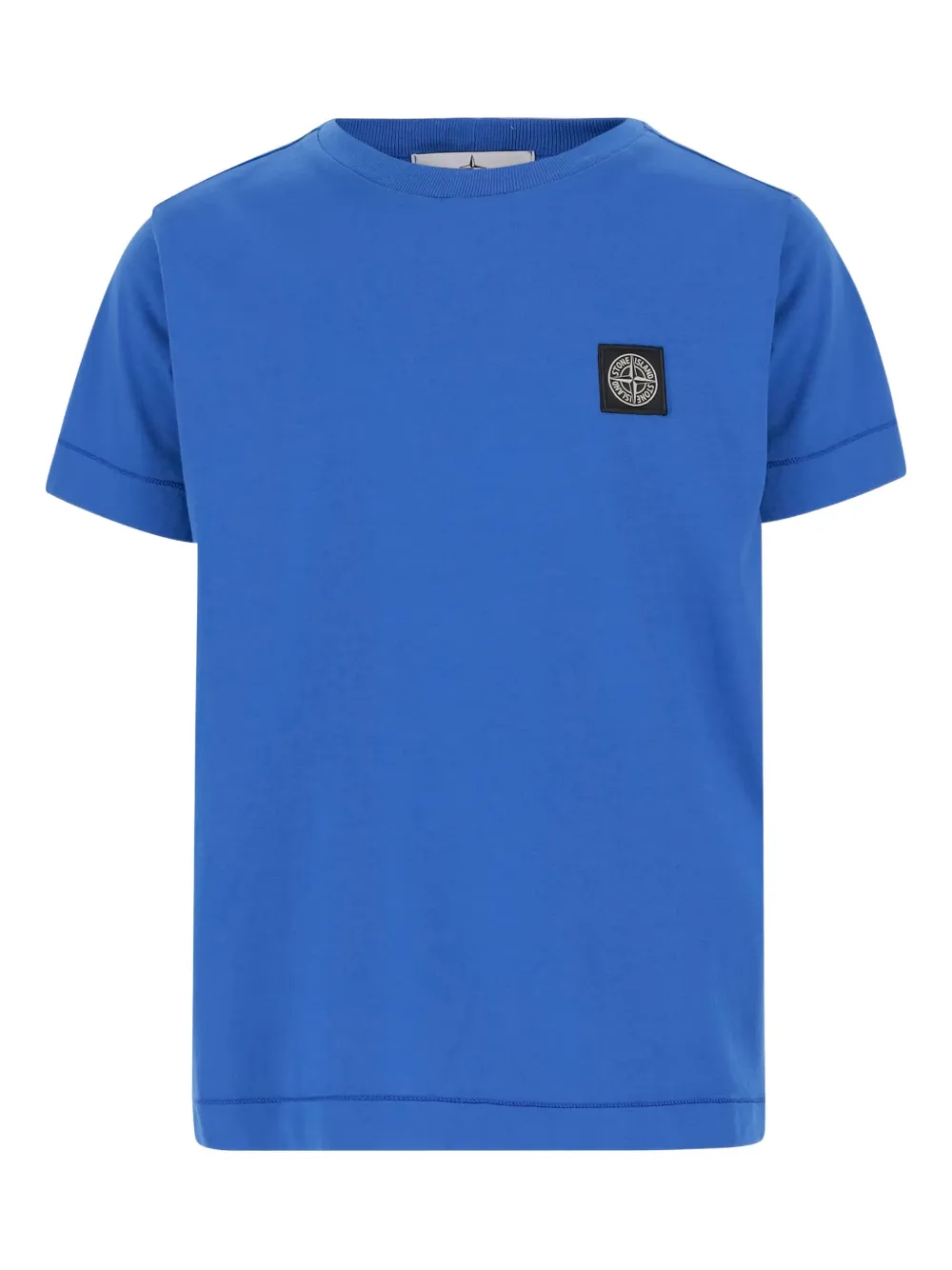 Stone Island Junior T-shirt con applicazione logo - Blu