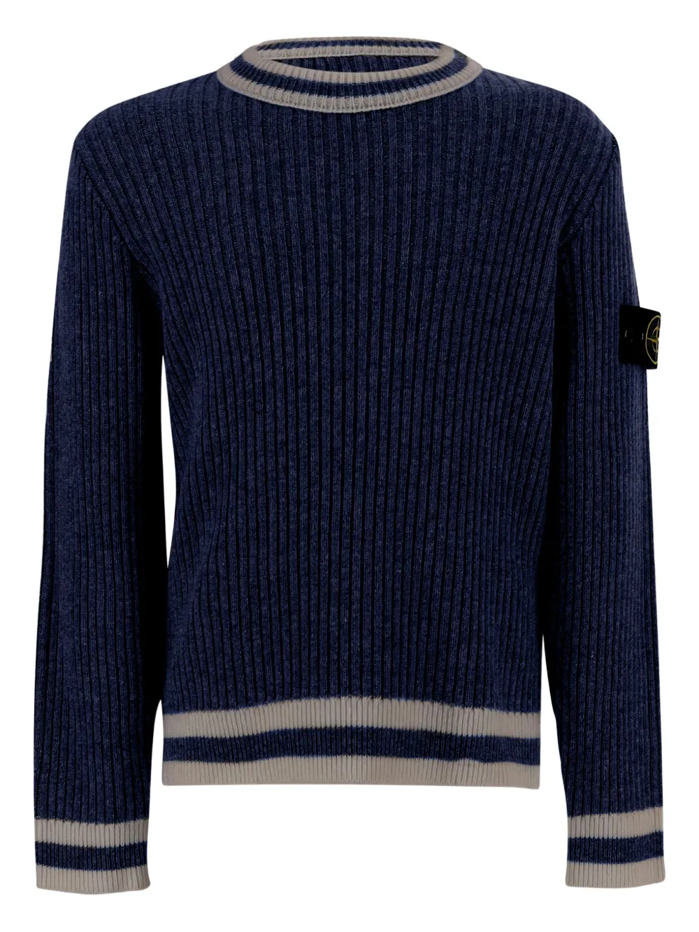 Stone Island Junior Cardigan con bordi a contrasto - Blu